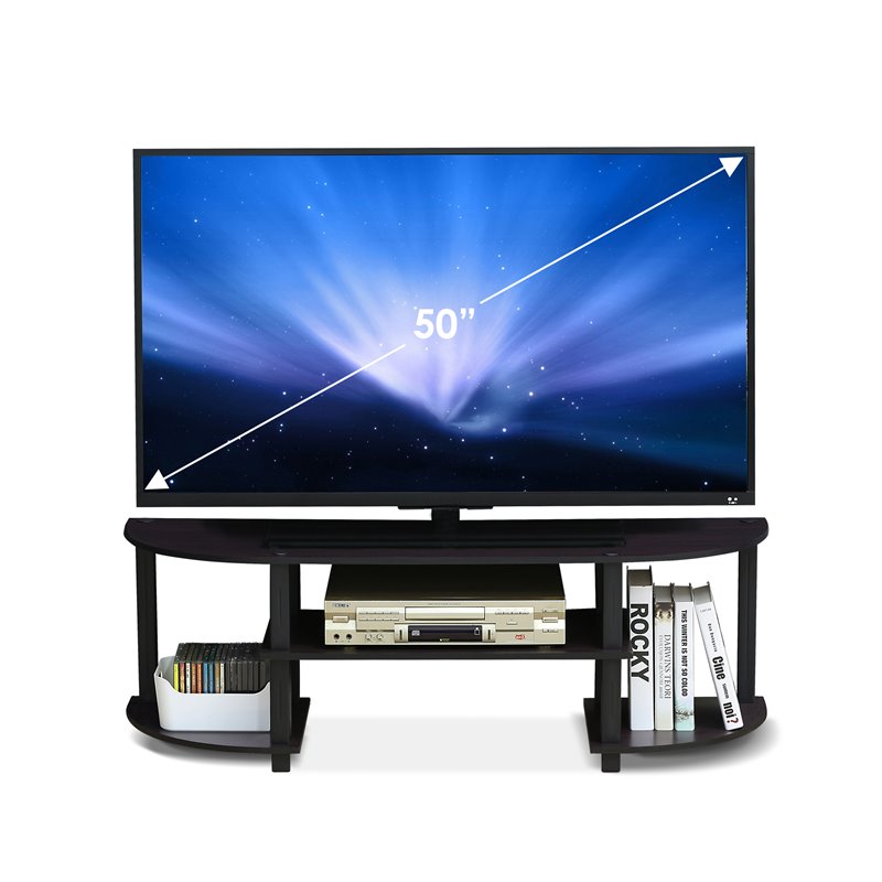 Furinno TURN-S-TUBE Wood TV Entertainment Center for TV up to 55