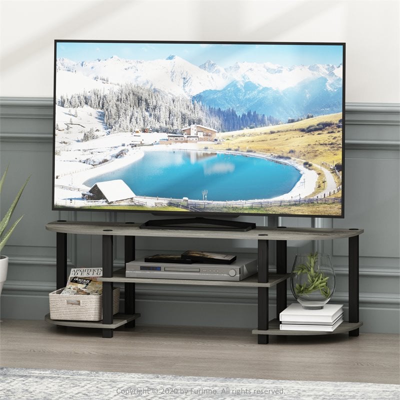 Furinno TURN-S-TUBE Wood TV Entertainment Center for TV up to 55