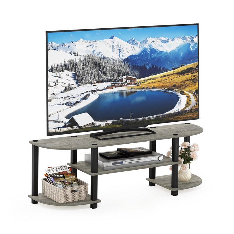 Furinno TURN-S-TUBE Wood TV Entertainment Center for TV up to 55