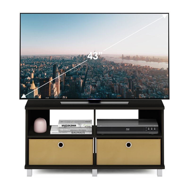 Furinno ANDREY Wood Entertainment Center for TV up to 43