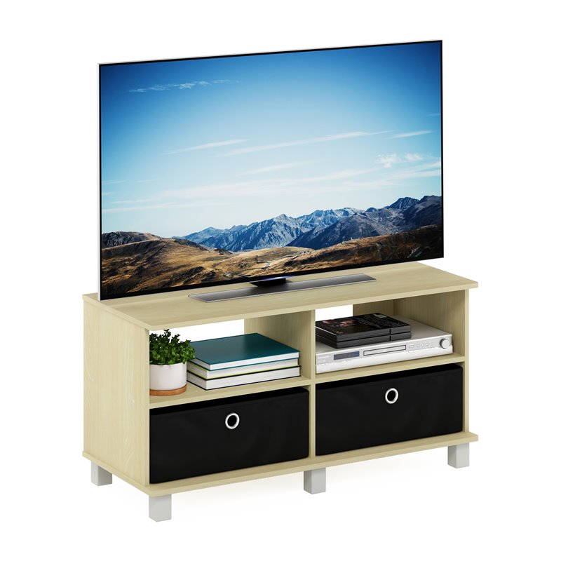 Furinno ANDREY Wood Entertainment Center for TV up to 43
