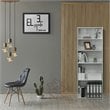 Furinno Wright Contemporary Engineered Wood 5-Shelf Bookcase in Soft White