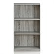 Furinno BASIC Engineered Wood 3-Tier Bookcase Storage Shelves in French Oak Gray
