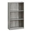 Furinno Basic Engineered Wood 3-Tier Bookcase Storage Shelves in French Oak Gray