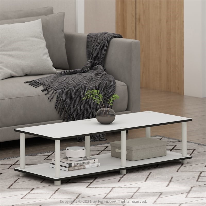 Furinno JUST Wood No Tools Wide TV Stand for TV up to 40