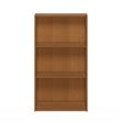 Furinno BASIC Engineered Wood 3-Tier Bookcase Storage Shelves in Light Cherry