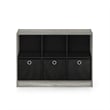 Furinno BASIC Wood 3x2 Bookcase Storage w/Bins in French Oak Gray/Black