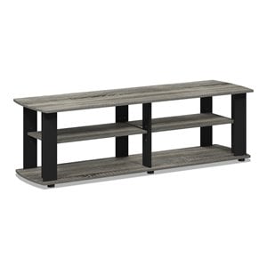 Furinno Nelly Wood Entertainment Center TV Stand in for TV up to 50&quot Gray/Black