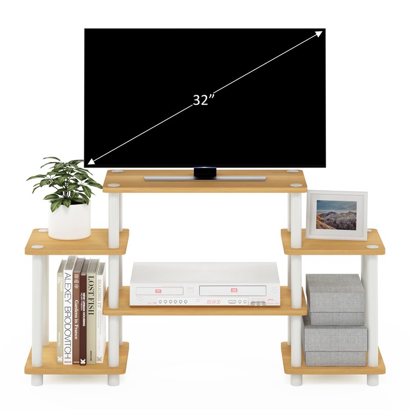 Furinno TURN-N-TUBE Wood Entertainment Center for TV up to 25