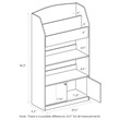 Furinno Lova Wood Magazine/Bookshelf with Storage Cabinet in Light Blue