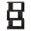 Furinno Simply Modern Engineered Wood 3-Tier Open Book Shelf in Espresso