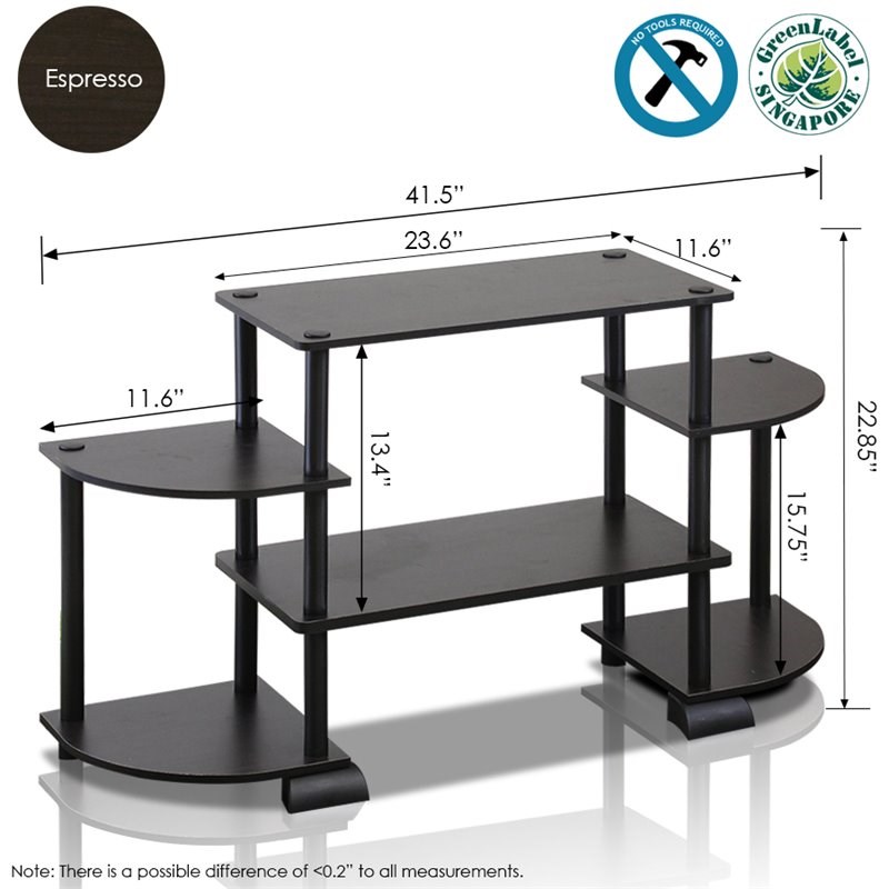Furinno TURN-N-TUBE Wood TV Entertainment Center for TV up to 25