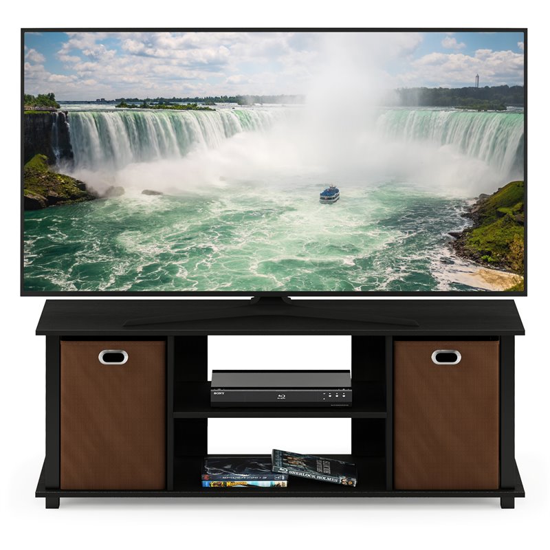 Furinno ECON Wood Entertainment Center for TV up to 50