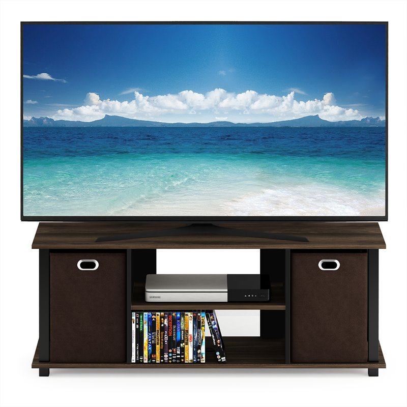 Furinno ECON Wood Entertainment Center for TV up to 50