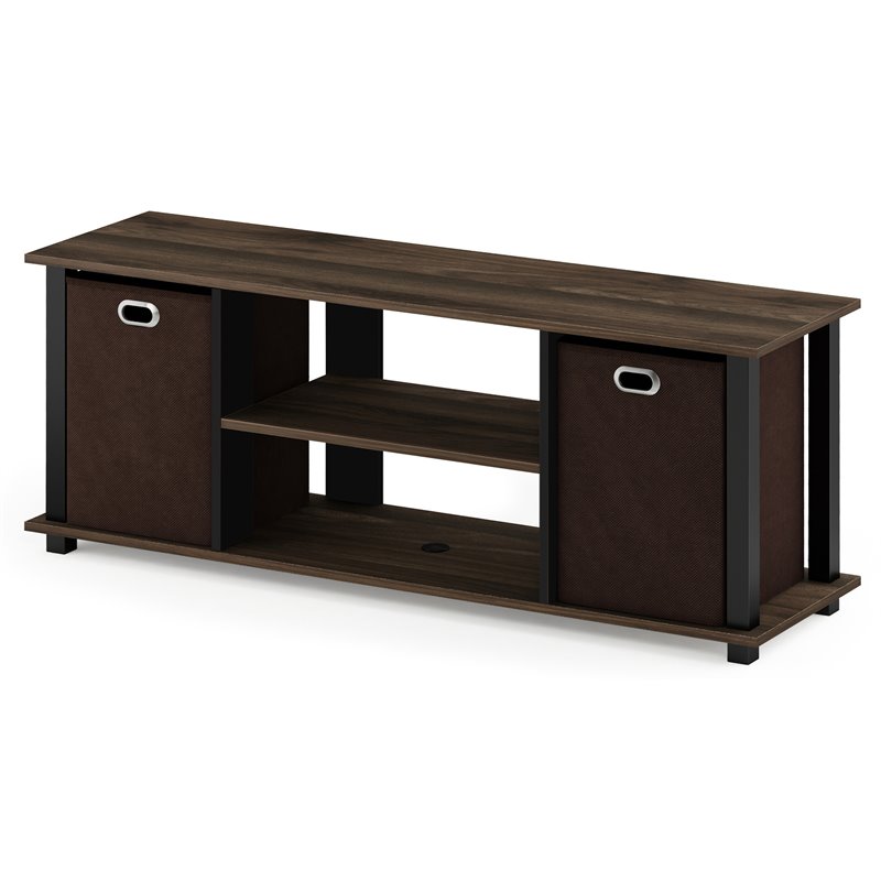 Furinno ECON Wood Entertainment Center for TV up to 50
