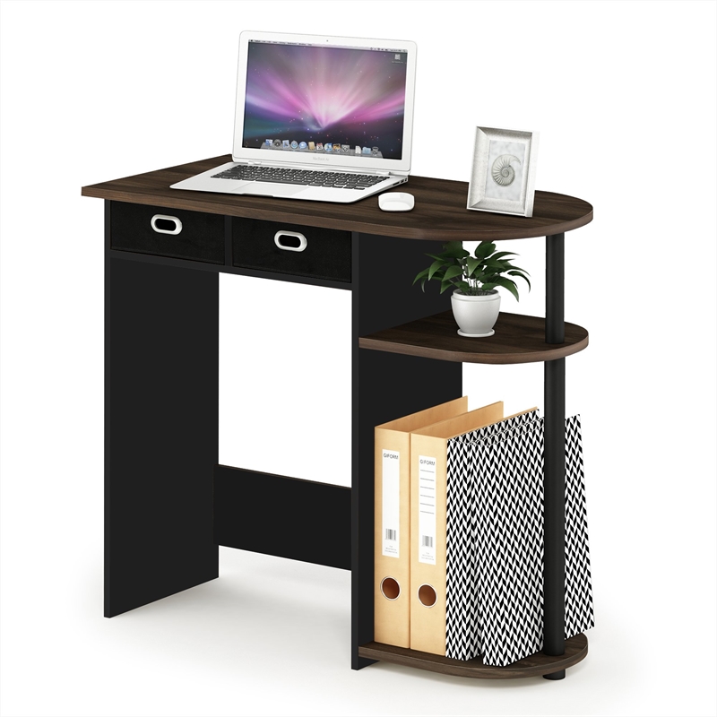 Furinno Go Green Wood Home Laptop Notebook Computer Desk in Walnut/Black