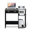 Furinno Go Green Wood Home Laptop Notebook Computer Desk in Oak Gray/Black