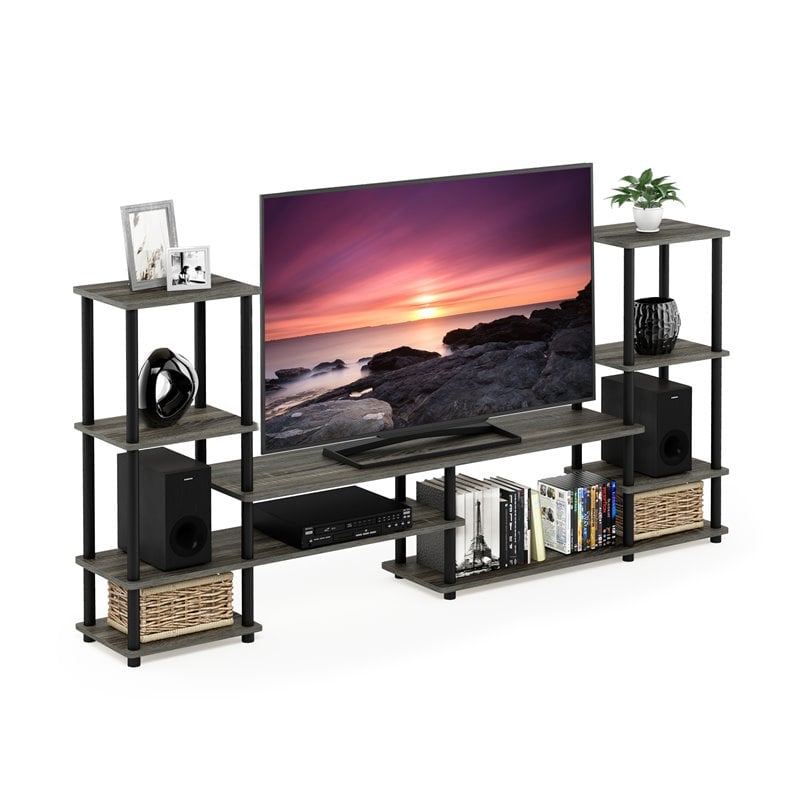 Furinno TURN-N-TUBE Wood Grand Entertainment Center for TV up to 50