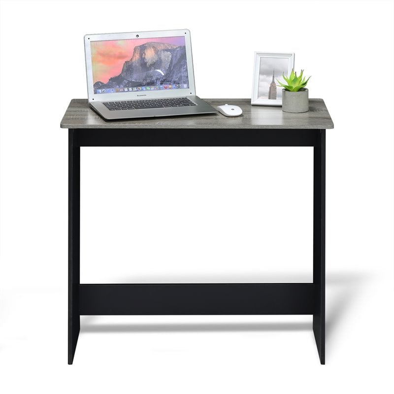 Furinno Engineered Wood SIMPLISTIC Study Table in French Oak Gray/Black