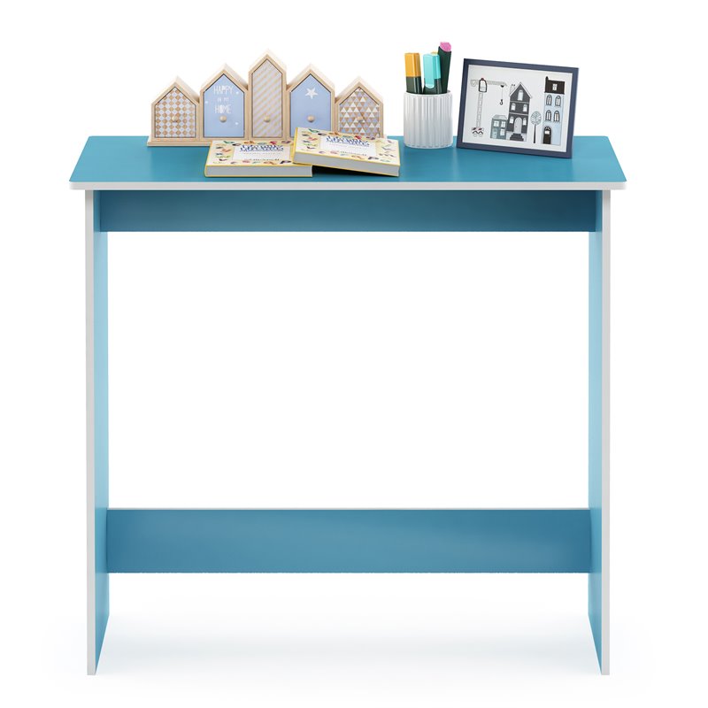 Furinno Engineered Wood SIMPLISTIC Study Table in Light Blue/White