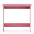 Furinno Contemporary Engineered Wood SIMPLISTIC Study Table in Pink/White