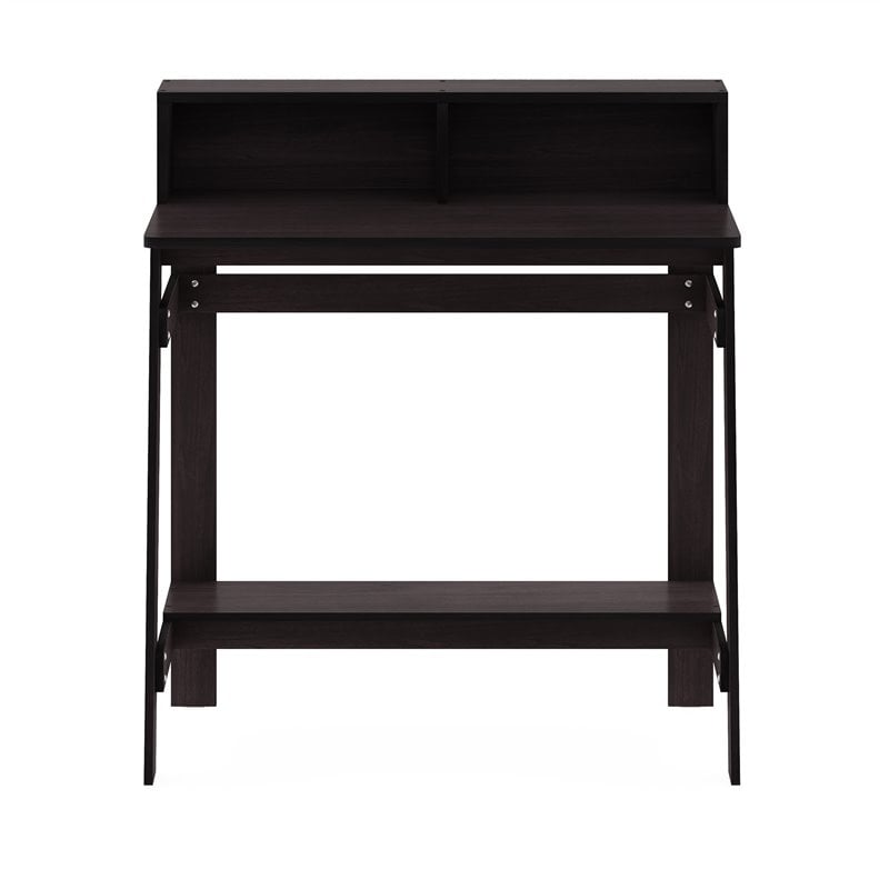Furinno Engineered Wood SIMPLISTIC A Frame Computer Desk in Dark Walnut