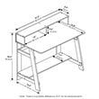 Furinno Engineered Wood SIMPLISTIC A Frame Computer Desk in Dark Walnut