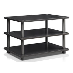 Furinno TURN-N-TUBE Wood 3-Tier Corner TV Stand for TV up to 25&quot in Black