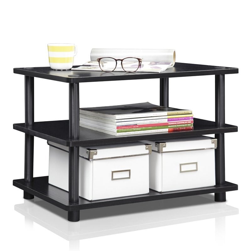 Furinno TURN-N-TUBE Wood 3-Tier Corner TV Stand for TV up to 25