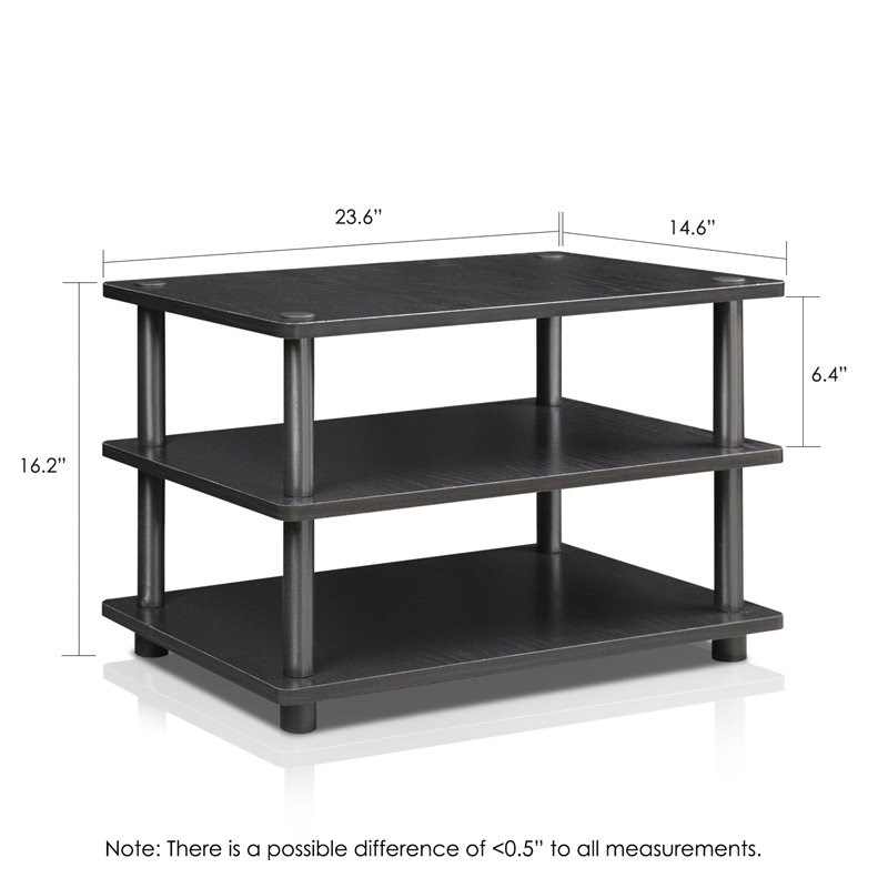Furinno TURN-N-TUBE Wood 3-Tier Corner TV Stand for TV up to 25