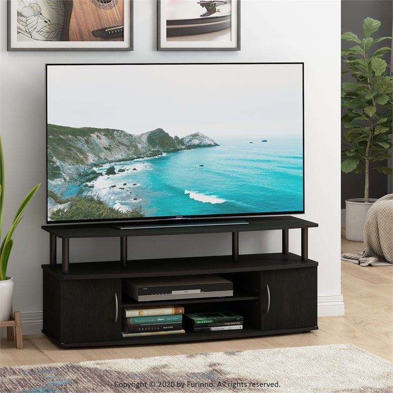 Furinno JAYA Wood Large Entertainment Center for TV up to 55