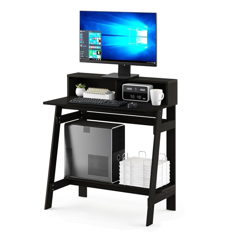 Furinno Engineered Wood SIMPLISTIC A Frame Computer Desk in Espresso