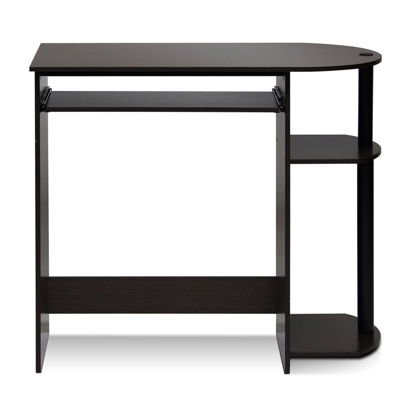 Furinno Engineered Wood SIMPLISTIC Computer Desk in Dark Brown/Black