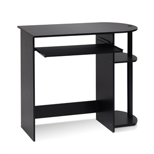 Furinno Engineered Wood Simplistic Computer Desk in Espresso/Black