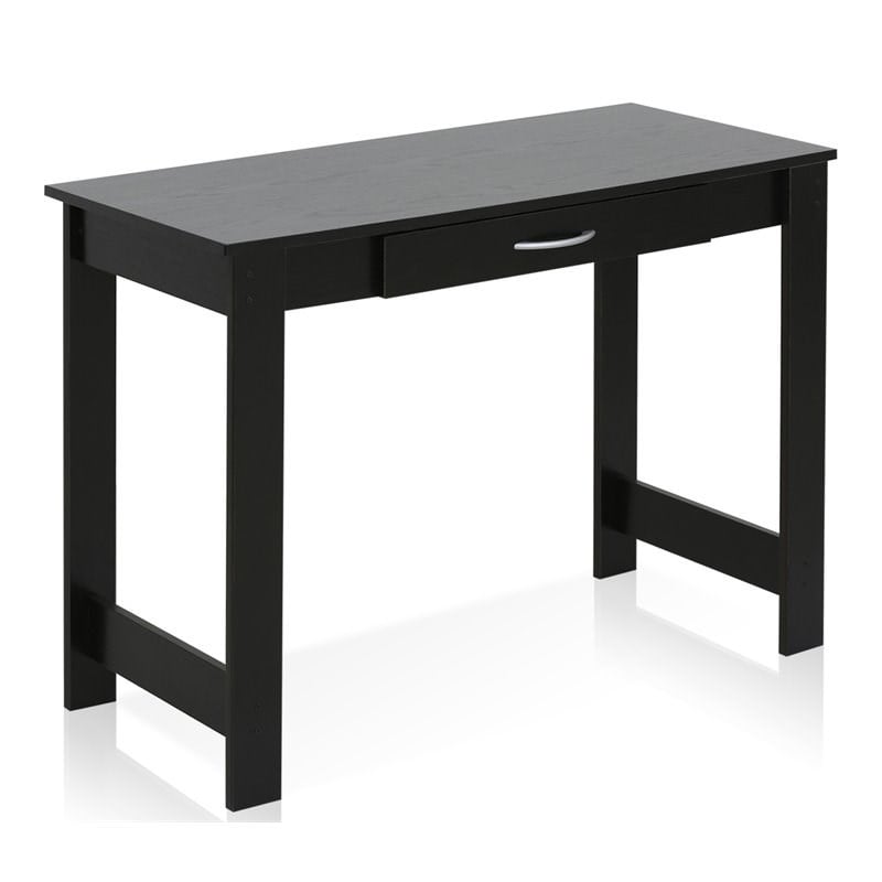 Furinno JAYA Contemporary Engineered Wood Writing Desk with Drawer in Black