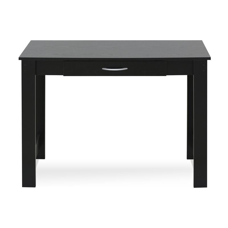 Furinno JAYA Contemporary Engineered Wood Writing Desk with Drawer in Black