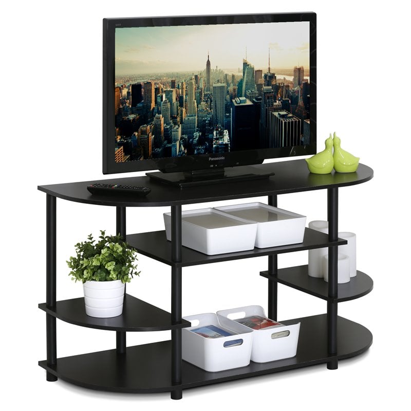 Furinno JAYA Wood Corner TV Stand for TV up to 46