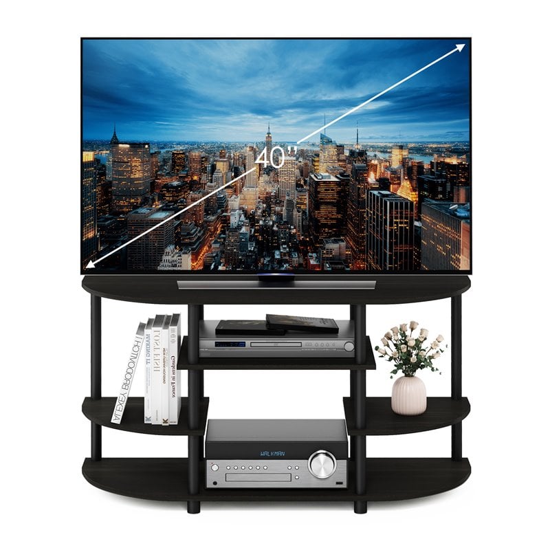 Furinno JAYA Wood Corner TV Stand for TV up to 46