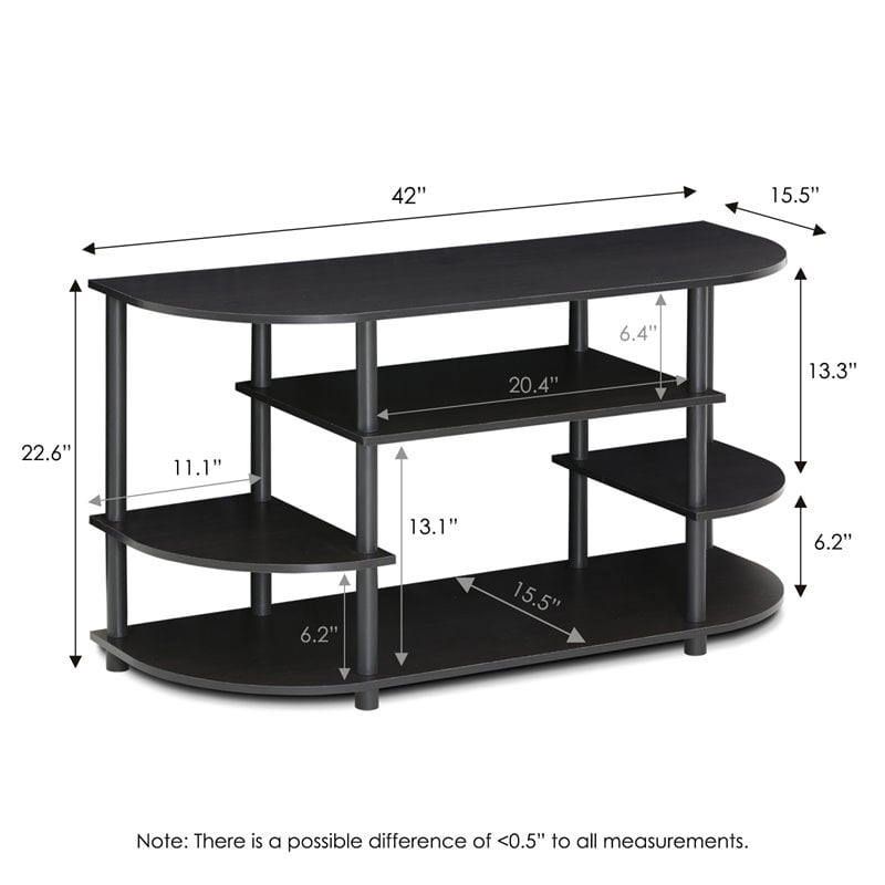 Furinno JAYA Wood Corner TV Stand for TV up to 46