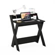 Furinno Modern Engineered Wood SIMPLISTIC Criss-Crossed Study Desk in Espresso