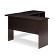 Furinno INDO Engineered Wood L-Shaped Desk with Bookshelves in Espresso