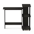 Furinno ABBOTT Wood Corner Computer Desk with Bookshelf in Espresso/Black