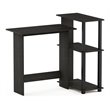 Furinno ABBOTT Wood Corner Computer Desk with Bookshelf in Espresso/Black