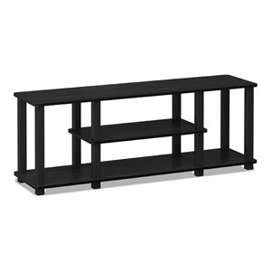 Furinno TURN-S-TUBE Wood Entertainment TV Stand for TV up to 50&quot in Black