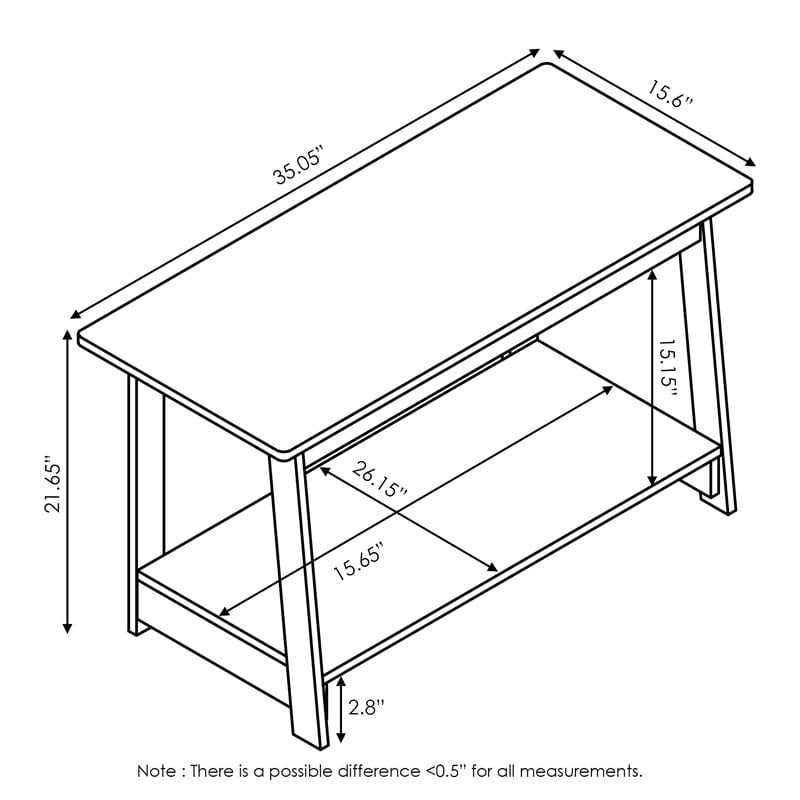 Furinno Engineered Wood BEGINNING TV Stand for TV up to 39