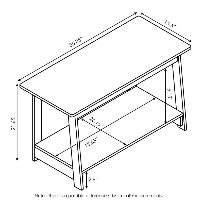 Furinno Engineered Wood BEGINNING TV Stand for TV up to 39