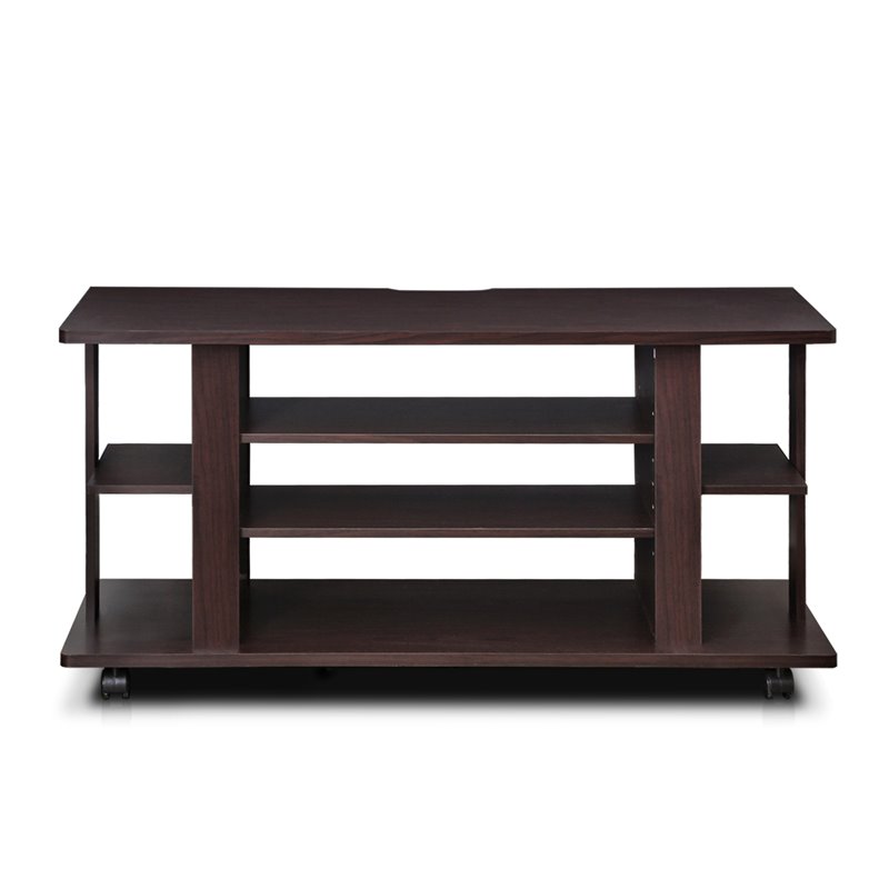 Furinno INDO Wood 4-Tier Tatami TV Stand for TV up to 44