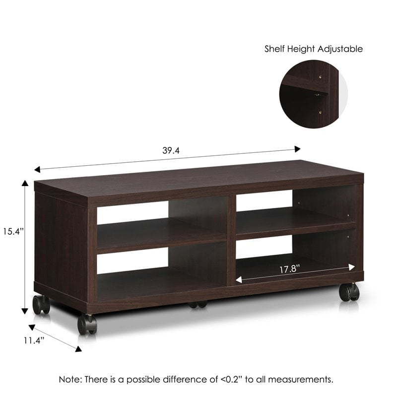 Furinno INDO Wood Tatami Entertainment TV Stand for TV up to 44