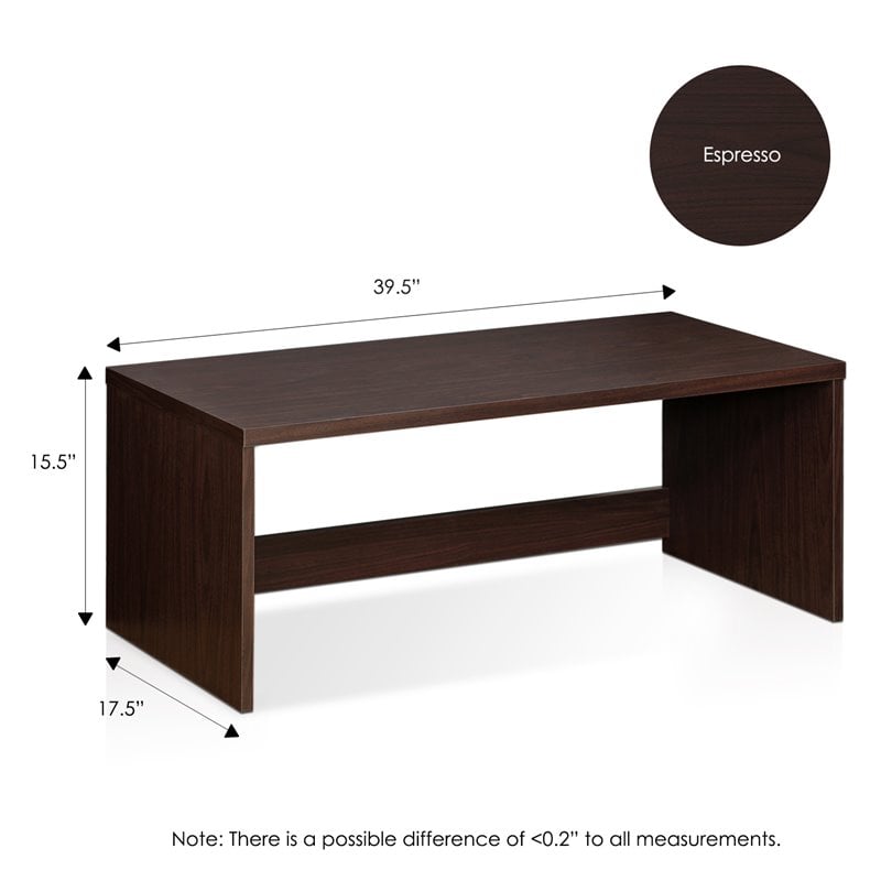 Furinno INDO Engineered Wood Low Rise Tatami Writing Desk in Espresso