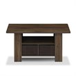 Furinno ANDREY Wood Coffee Table with Bin Drawer in Columbia Walnut/Dark Brown